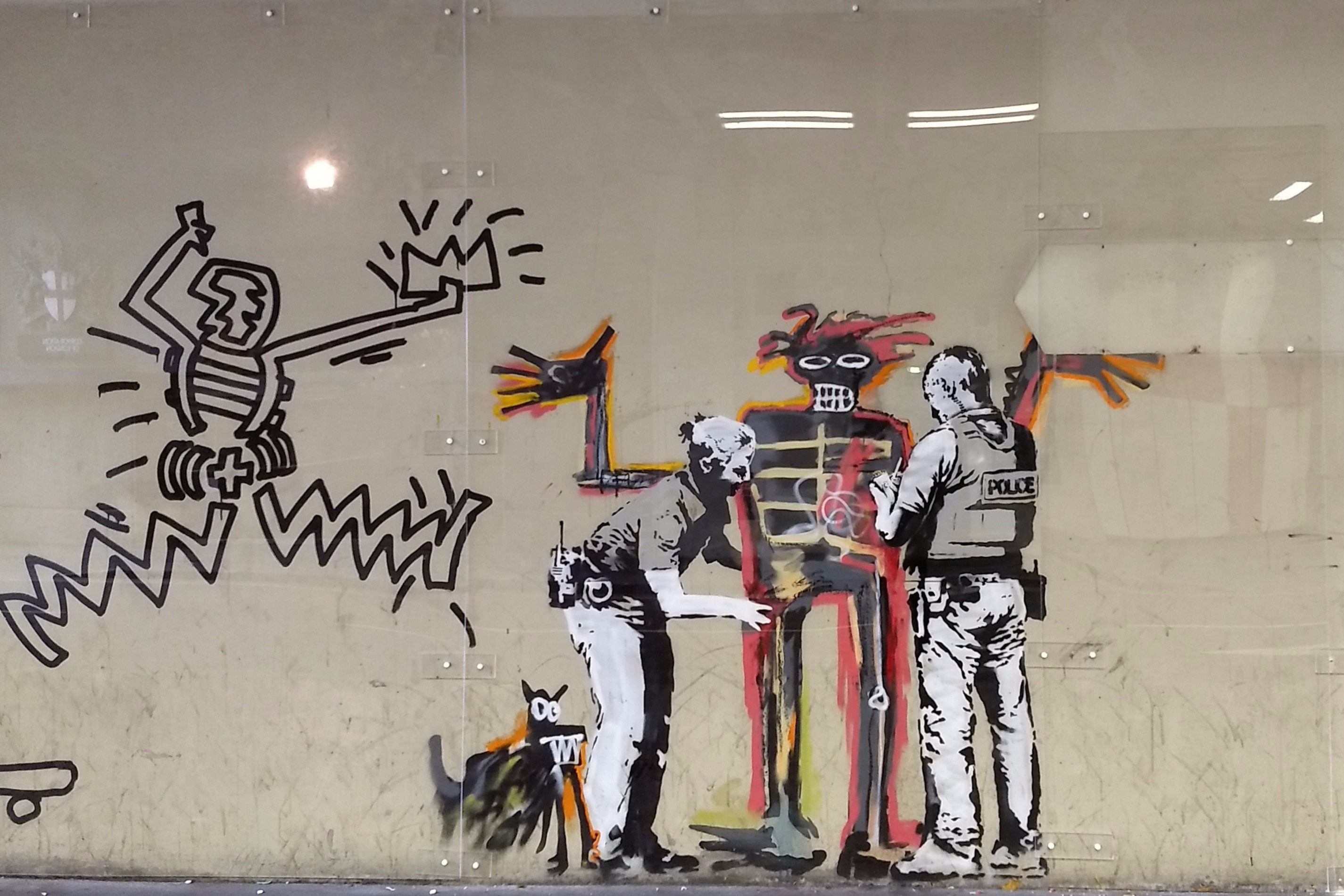 Bansky_Barbican omaggio a Basquiat